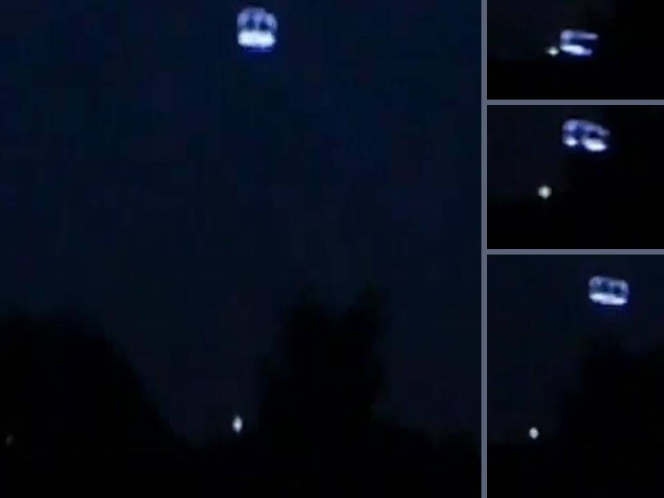 Note movement of small object beneath main ufo